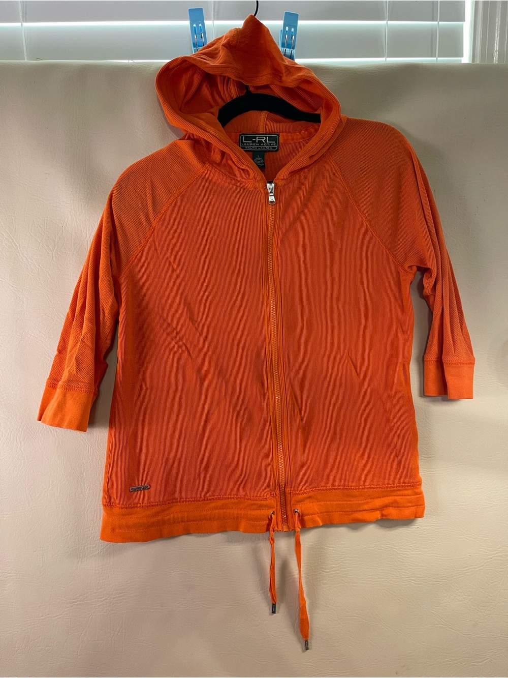 Lauren Ralph Lauren active zip sweater sz Large orange